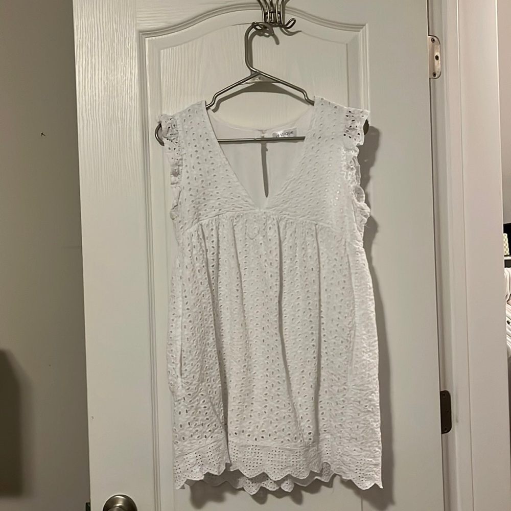 White boutique dress. Perfect for graduation or a hot summer day